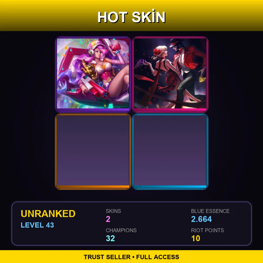 BR | Lv43 | Unranked | 2 Skin | 32 Champ