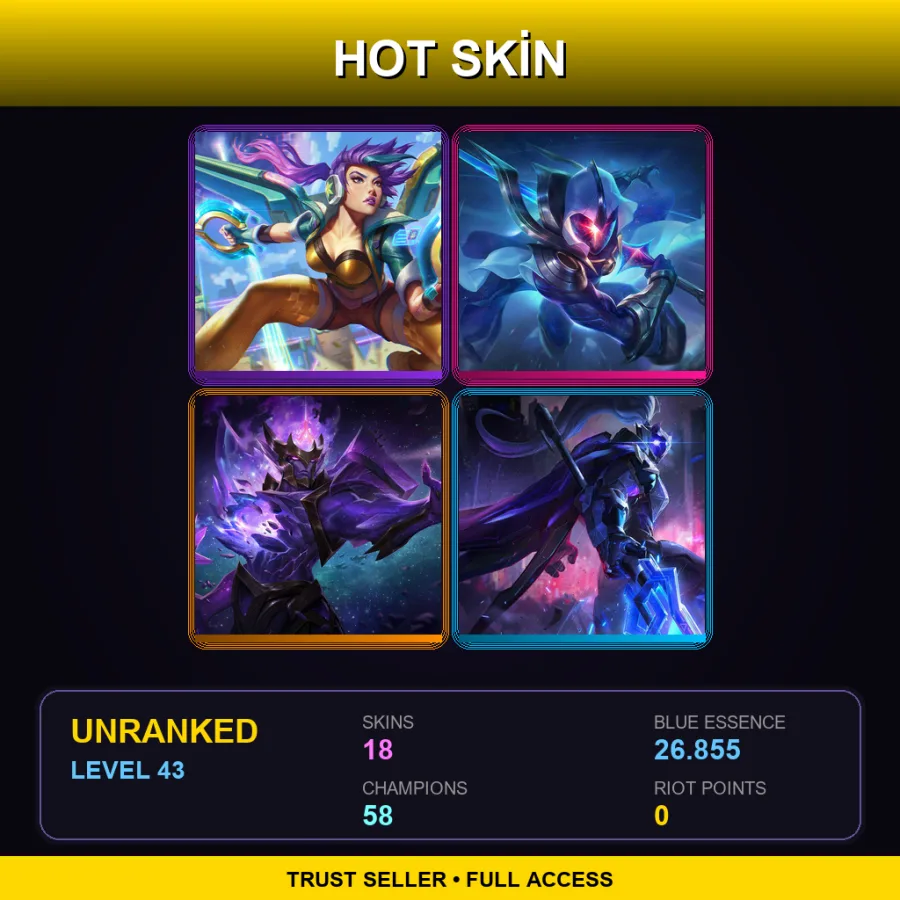 VN | Lv43 | Unranked | 18 Skin | 58 Champ