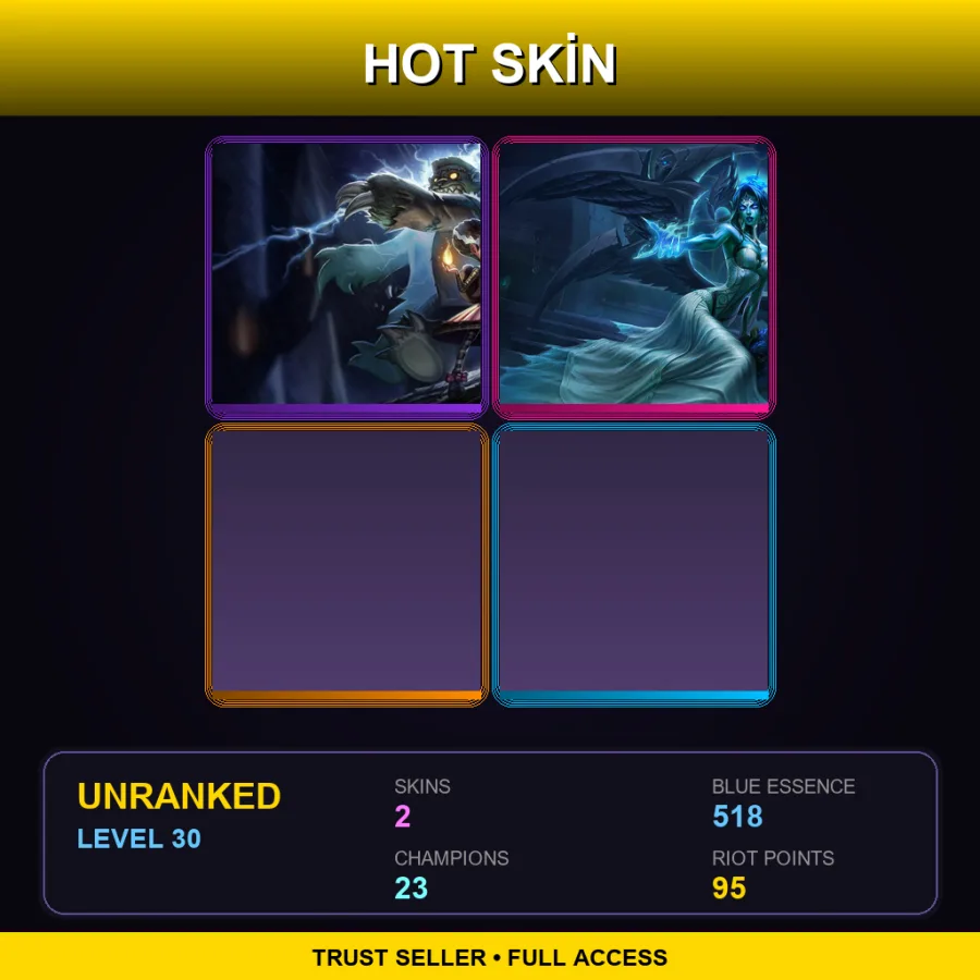LAN | FrankenTibbers Annie | Ghost Bride Morgana | 2 Skin | 23 Champ | Lv30