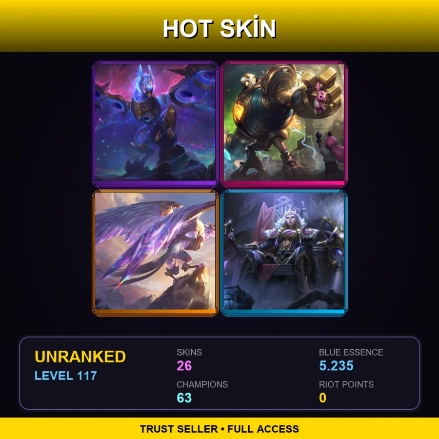 LAS | Lv117 | Unranked | 26 Skin | 63 Champ