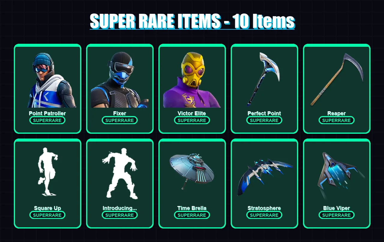 [PS4/PS5/XBOX/PC] | Point Patroller | Fixer | Victor Elite | Menace | Ronin | 99 skin | 135 pickaxe | 95 emote | 111 glider | Lv1297