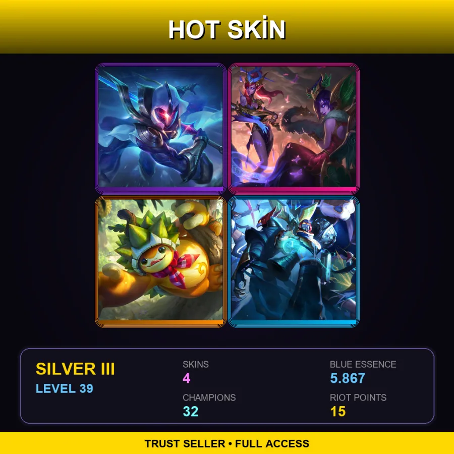 BR | Lv39 | Silver III | 4 Skin | 32 Champ