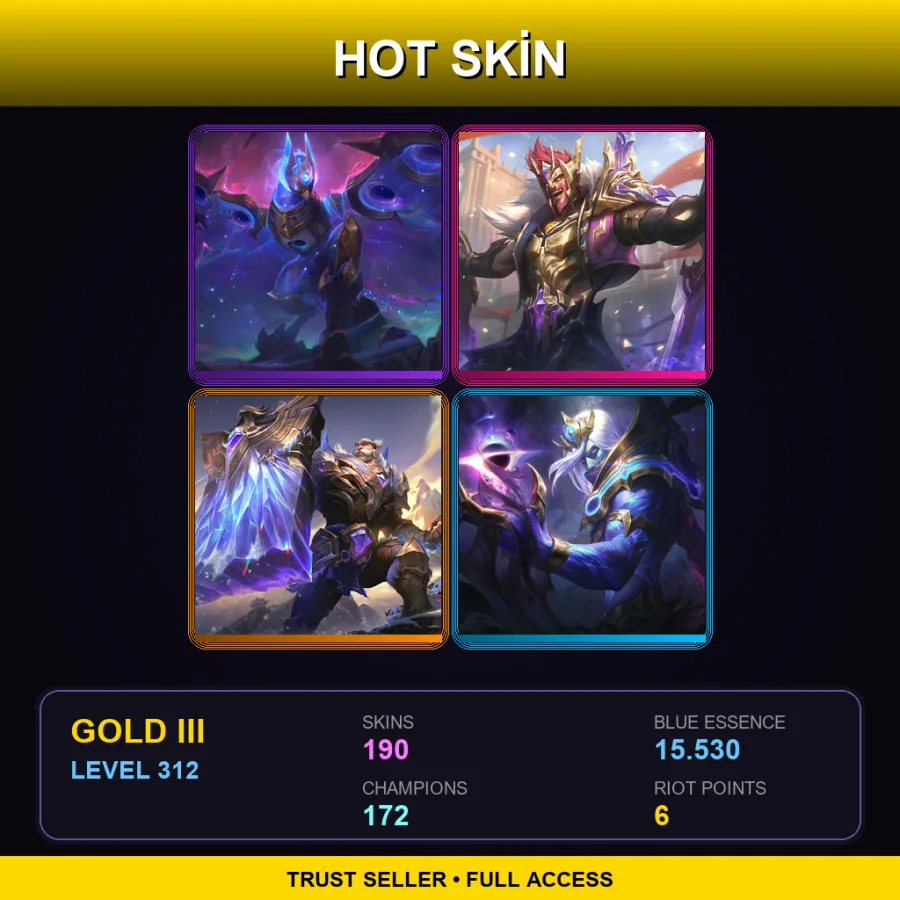 SG | Lv312 | Gold III | 190 Skin | 172 Champ