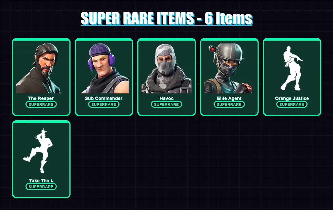 [PC/XBOX/PSN] | The Reaper | Sub Commander | Havoc | Elite Agent | Dark Voyager | 11 skin | 9 pickaxe | 12 emote | 9 glider | Lv210