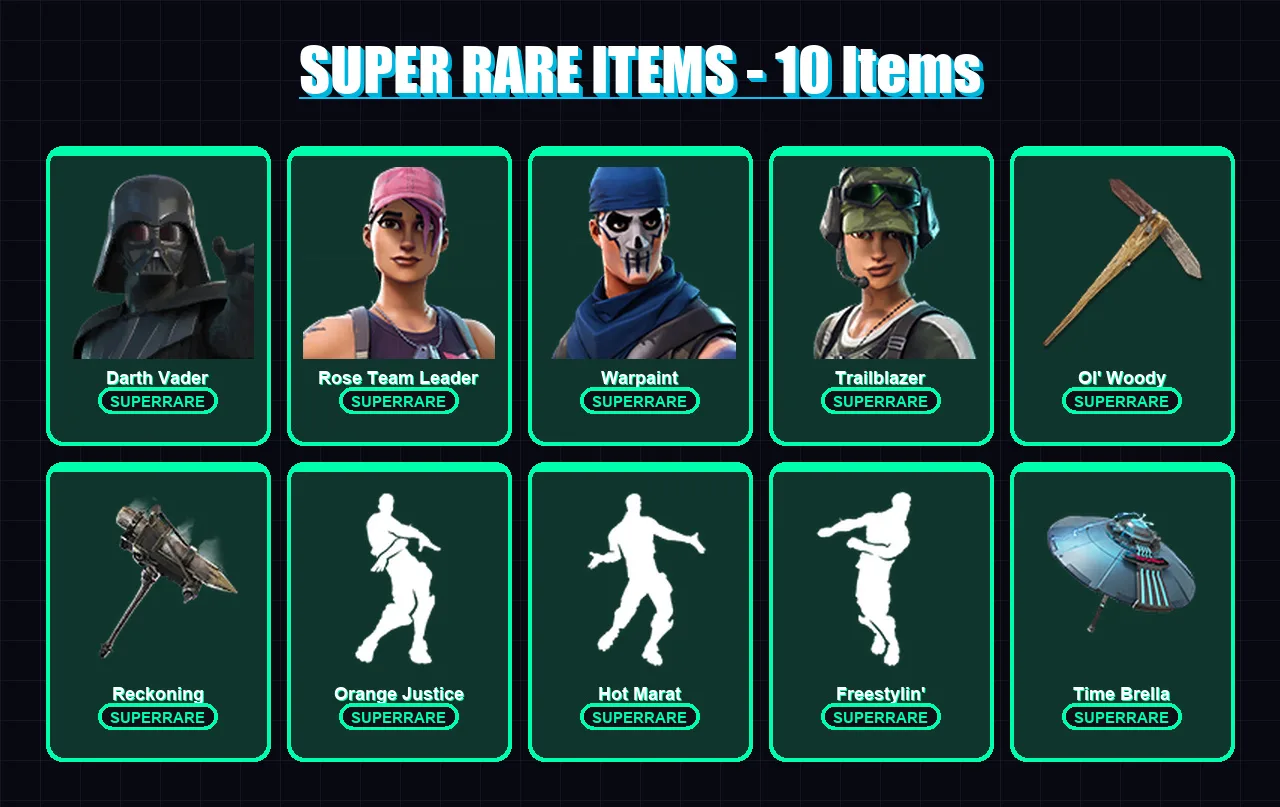 [PC/XBOX/PSN] | Darth Vader | Rose Team Leader | Warpaint | Trailblazer | Carbide | 242 skin | 263 pickaxe | 235 emote | 236 glider | Lv4093