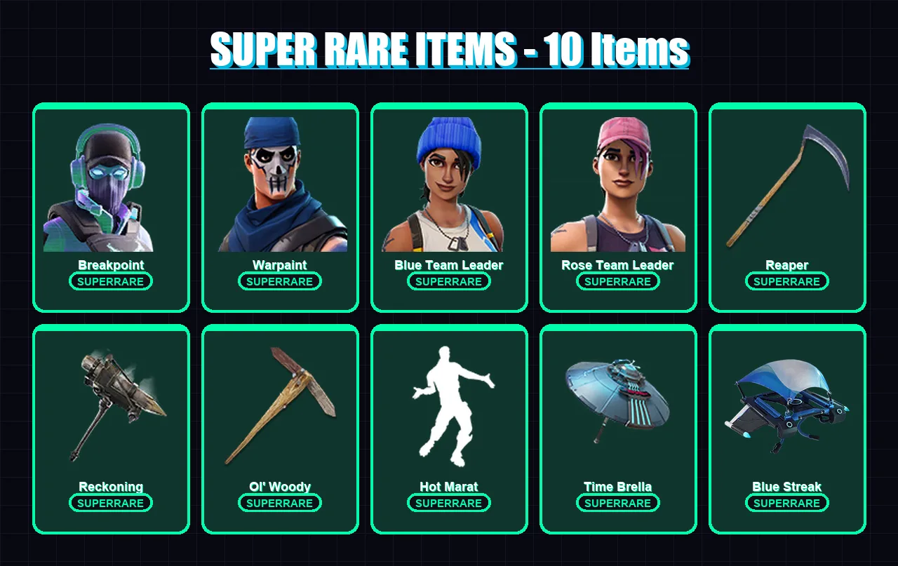 [PC/XBOX] | Breakpoint | Warpaint | Blue Team Leader | Rose Team Leader | Drift | 144 skin | 220 pickaxe | 162 emote | 184 glider | Lv3363 — Fortnite account