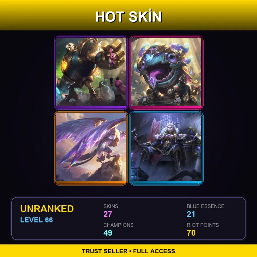BR | Lv66 | Unranked | 27 Skin | 49 Champ