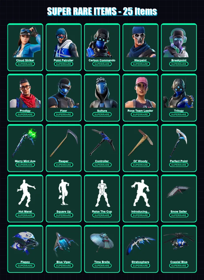 [PS4/PS5/XBOX/PC] | Cloud Striker | Point Patroller | Carbon Commando | 253 skin | Lv2586