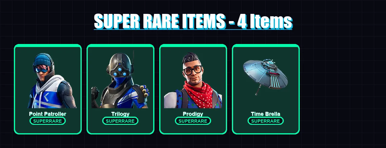 [PC/XBOX] | Point Patroller | Trilogy | Prodigy | The Imagined | Joey | 218 skin | 265 pickaxe | 184 emote | 217 glider | Lv3602