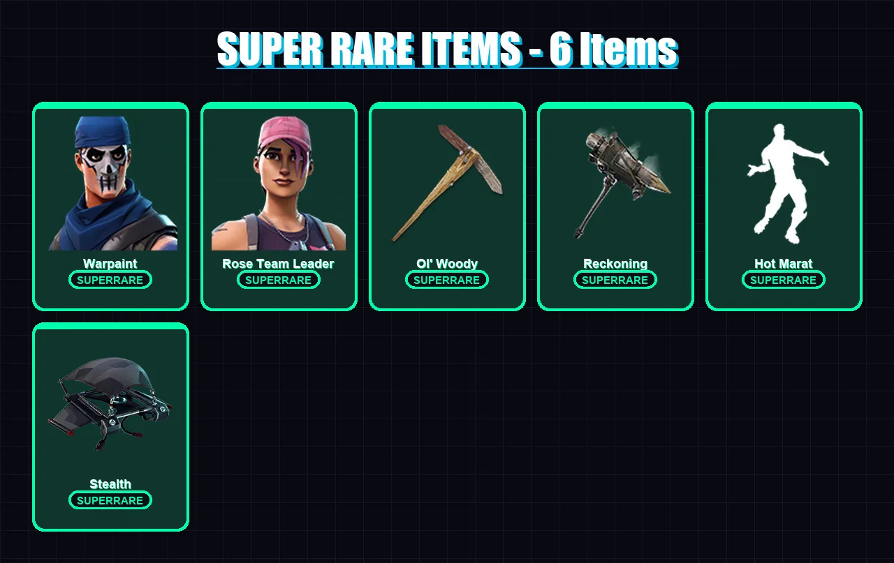 [PC/XBOX/PSN] | Warpaint | Rose Team Leader | Cuddle Team Leader | Catalyst | Kado Thorne | 26 skin | 27 pickaxe | 31 emote | 29 glider | Lv385