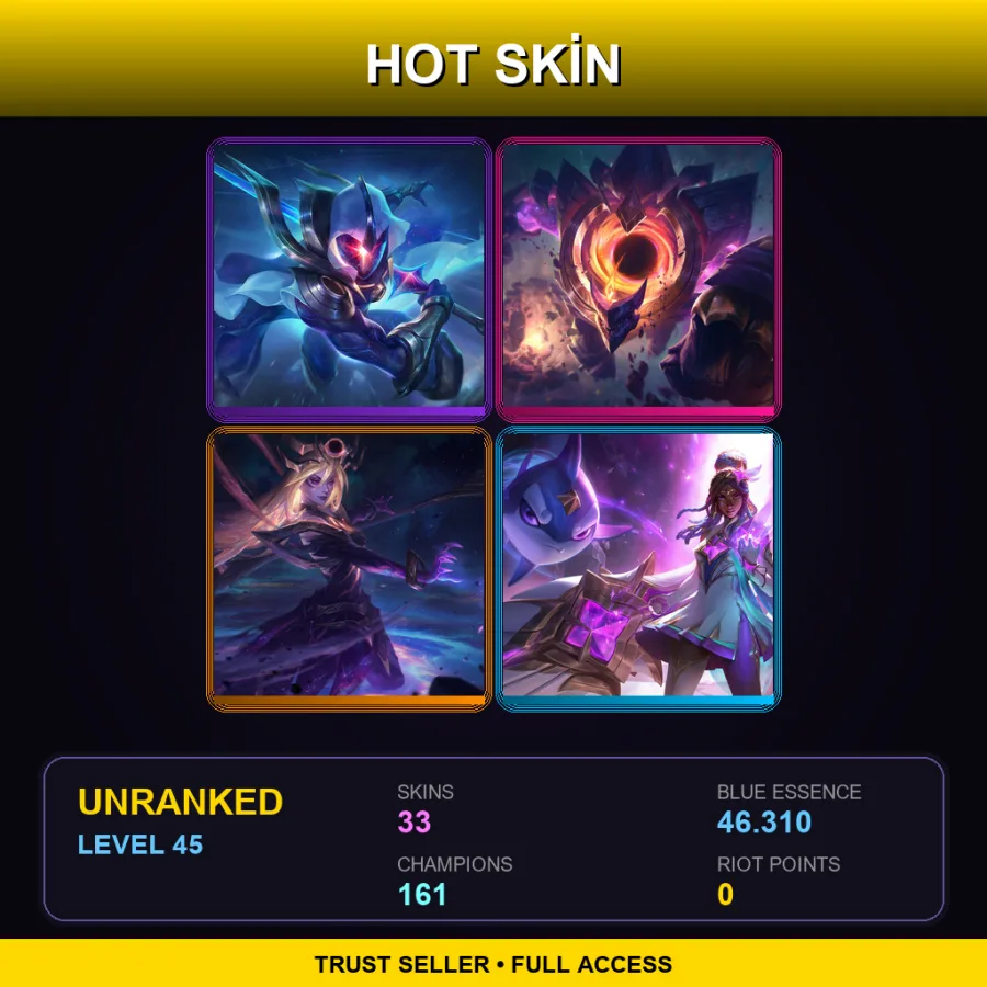 VN | Lv45 | Unranked | 33 Skin | 161 Champ — Totemic Maokai