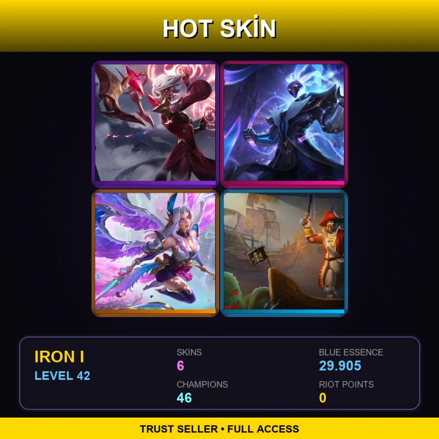 OCE | Lv42 | Iron I | 6 Skin | 46 Champ