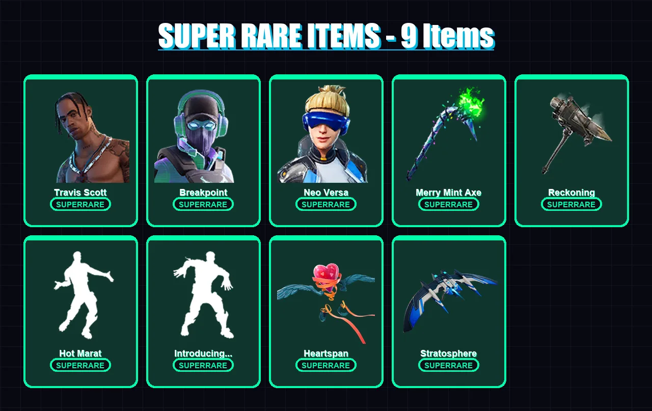 [PC/XBOX/PSN] | Travis Scott | Breakpoint | Neo Versa | Drift | Carbide | 109 skin | 98 pickaxe | 85 emote | 90 glider | Lv1508 — Fortnite account