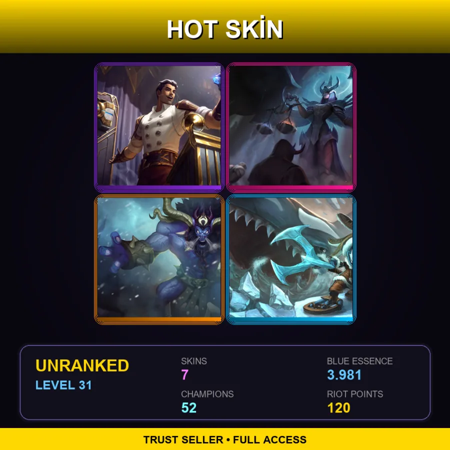 EUW | Lv31 | Unranked | 7 Skin | 52 Champ — Nightblade Irelia