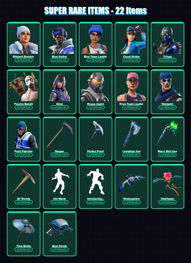 [PS4/PS5/XBOX/PC] | Blizzard Bomber | Blue Striker | Blue Team Leader | 177 skin | Lv2084