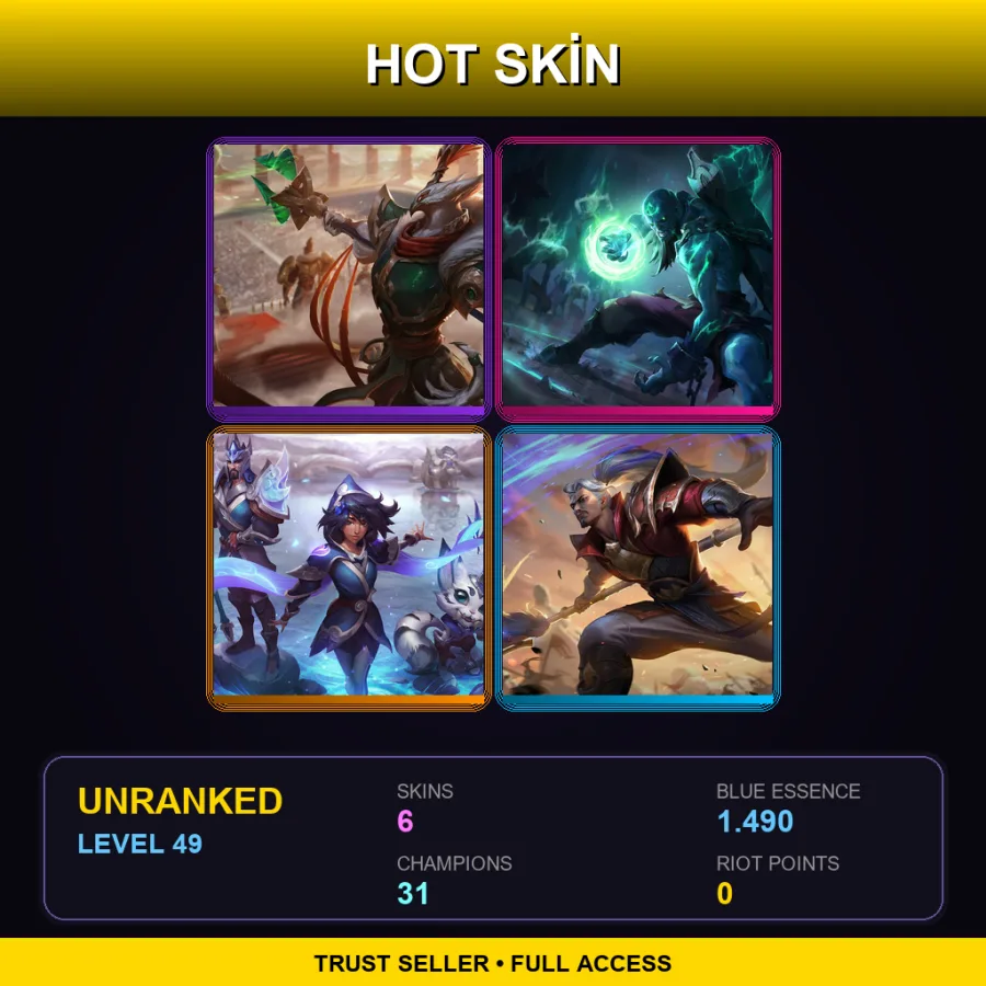 LAN | Lv49 | Unranked | 6 Skin | 31 Champ