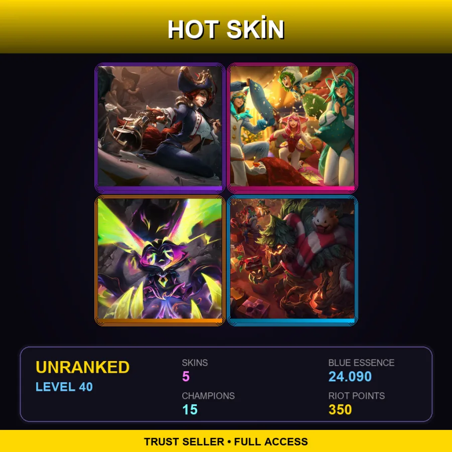 EUW | Lv40 | Unranked | 5 Skin | 15 Champ — Pajama Guardian Lux