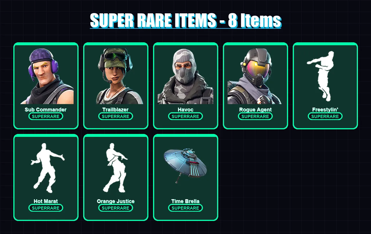 [PC/XBOX/PSN] | Sub Commander | Trailblazer | Havoc | Rogue Agent | Carbide | 108 skin | 99 pickaxe | 104 emote | 104 glider | Lv1923 — Fortnite account