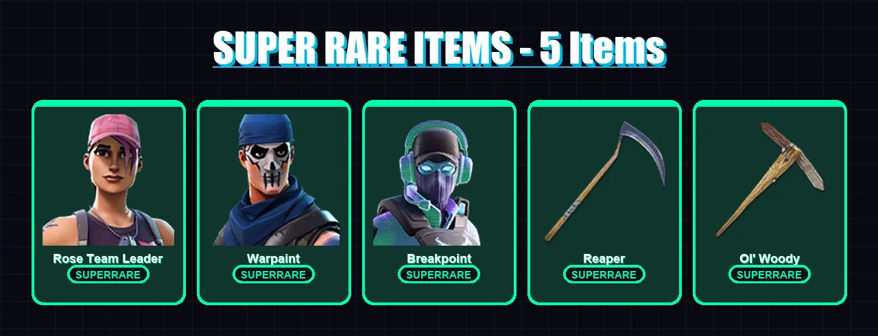 [PS4/PS5/XBOX/PC] | Rose Team Leader | Warpaint | Breakpoint | Galaxy Scout | Raz | 63 skin | 102 pickaxe | 64 emote | 78 glider | Lv1086