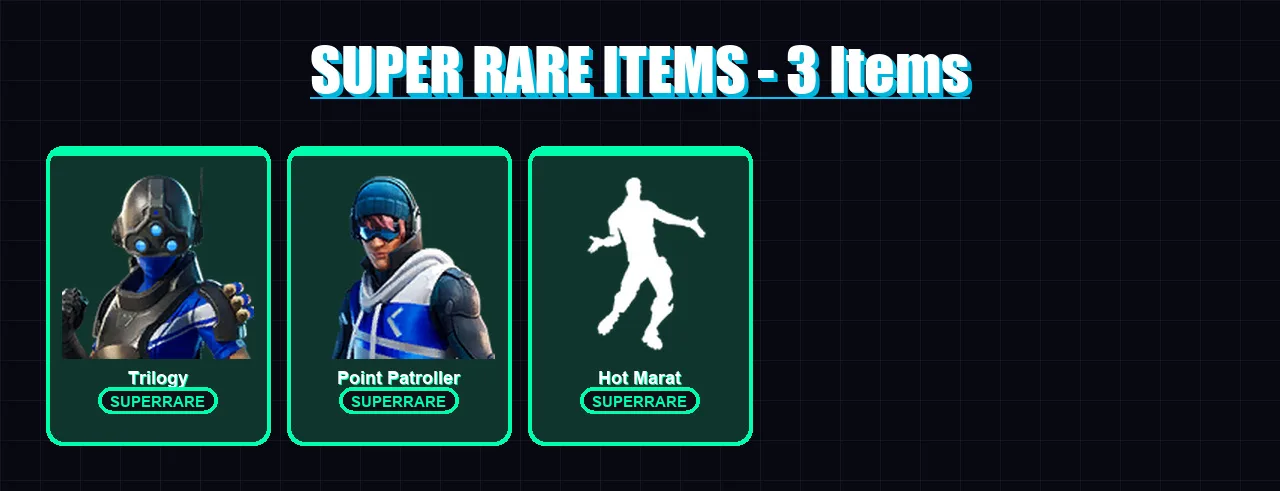 [PS4/PS5/XBOX/PC] | Trilogy | Point Patroller | Frostbite | Ronin | Snap | 19 skin | 22 pickaxe | 19 emote | 26 glider | Lv243