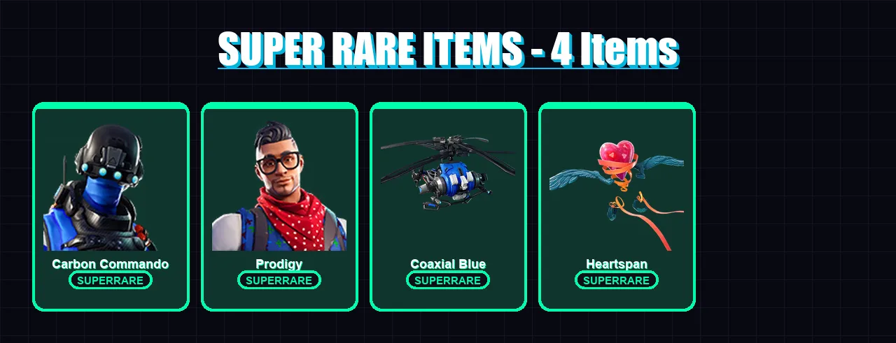 [PS4/PS5/XBOX/PC] | Carbon Commando | Prodigy | Deadpool | The Scientist | Hybrid | 50 skin | 47 pickaxe | 52 emote | 50 glider | Lv587