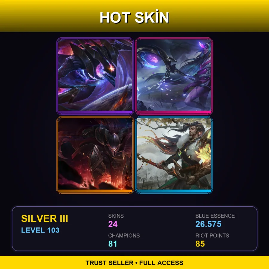 LAS | Lv103 | Silver III | 24 Skin | 81 Champ