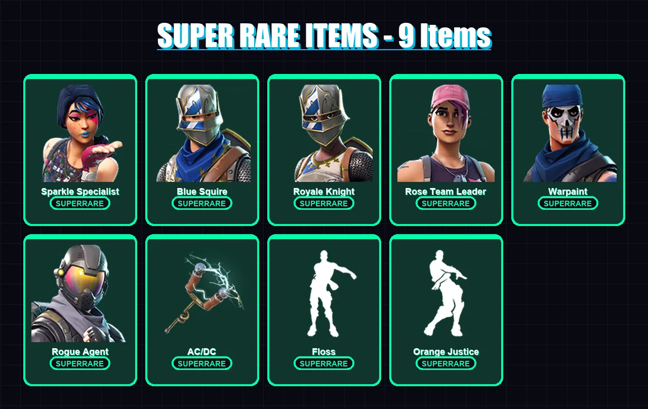 [PC/XBOX/PSN] | Sparkle Specialist | Blue Squire | Royale Knight | Rose Team Leader | Warpaint | 12 skin | 9 pickaxe | 11 emote | 14 glider | Lv157 — Fortnite account