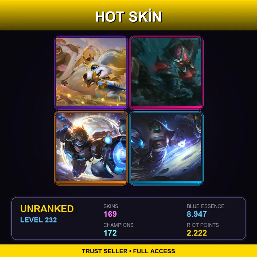 TW | Lv232 | Unranked | 169 Skin | 172 Champ — Arcane Enemy Jinx