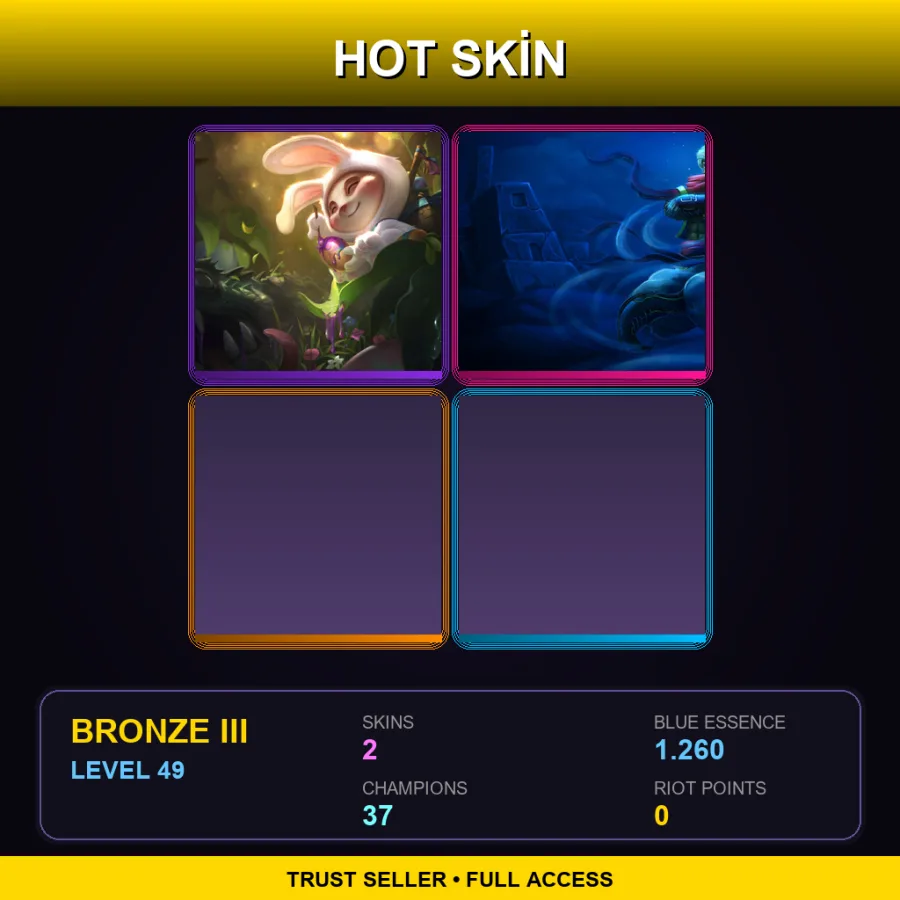 BR | Lv49 | Bronze III | 2 Skin | 37 Champ