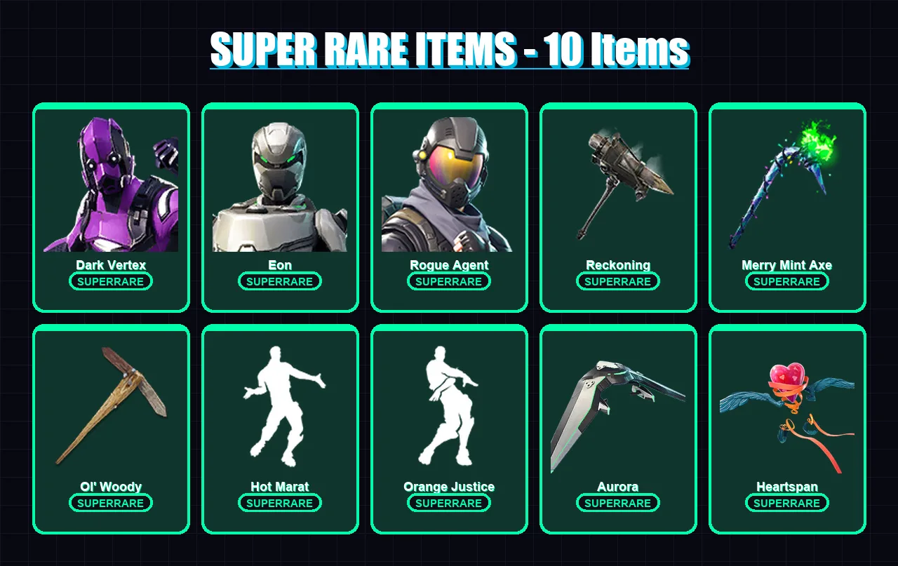 [PC/XBOX/PSN] | Dark Vertex | Eon | Rogue Agent | The Visitor | Lynx | 127 skin | 140 pickaxe | 131 emote | 108 glider | Lv2043 — Fortnite account