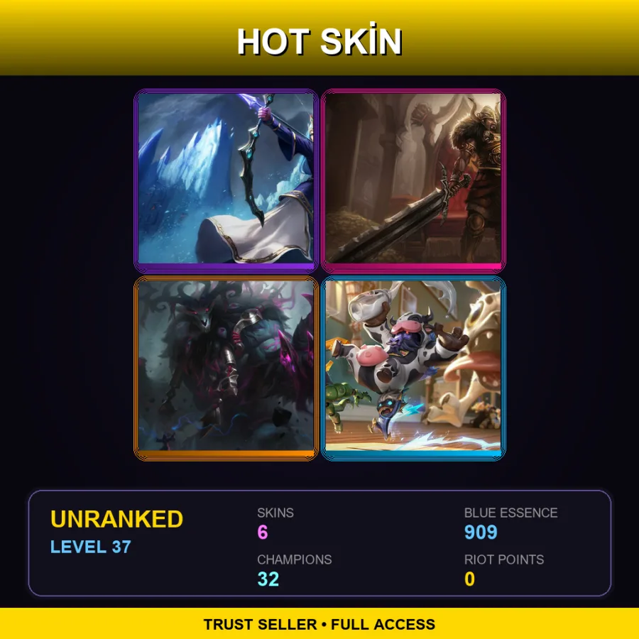 LAS | Lv37 | Unranked | 6 Skin | 32 Champ — Queen Ashe