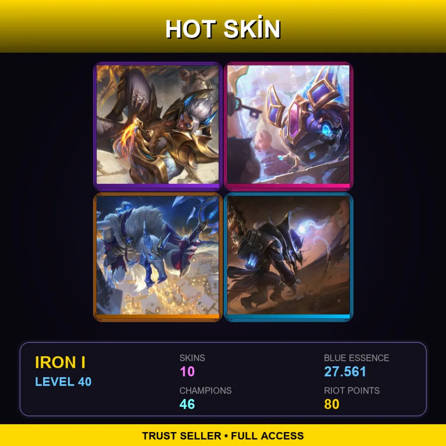 BR | Lv40 | Iron I | 10 Skin | 46 Champ