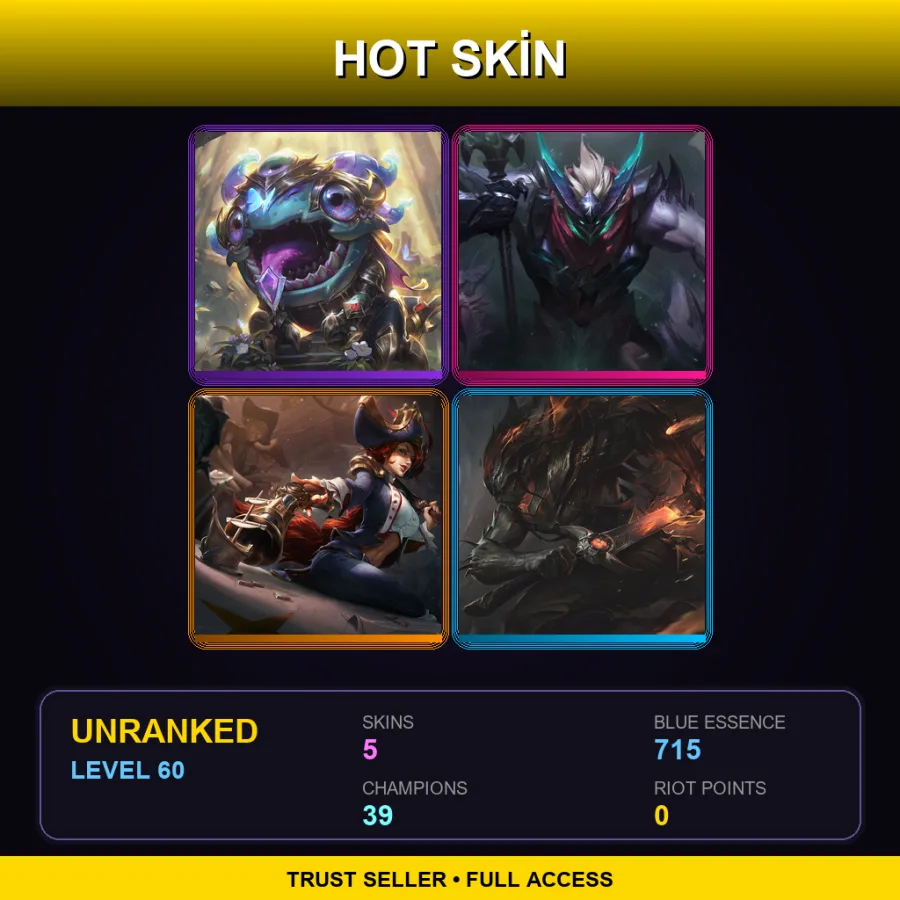LAS | Lv60 | Unranked | 5 Skin | 39 Champ