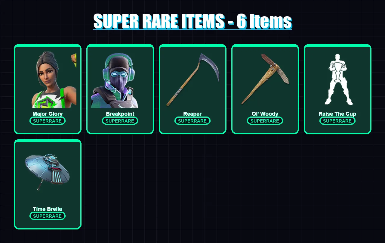 [PC/XBOX] | Major Glory | Breakpoint | Predator | Spectra Knight | Joey | 168 skin | 241 pickaxe | 156 emote | 190 glider | Lv3678
