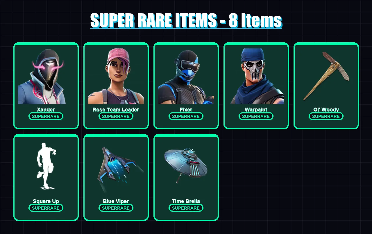 [PC] | Xander | Rose Team Leader | Fixer | Warpaint | The Origin | 156 skin | 181 pickaxe | 145 emote | 152 glider | Lv2270