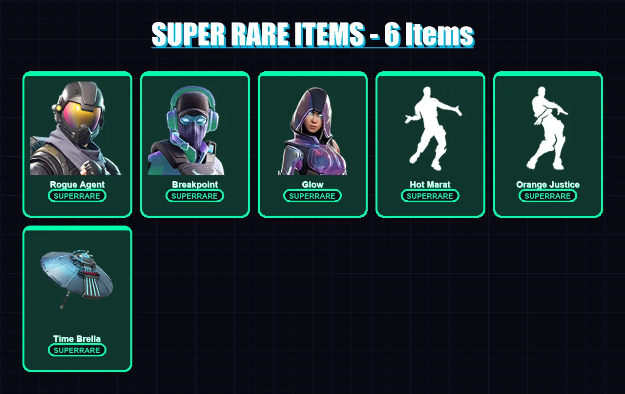 [PC/PSN] | Rogue Agent | Breakpoint | Glow | Enforcer | Deadpool | 75 skin | 80 pickaxe | 91 emote | 85 glider | Lv1291