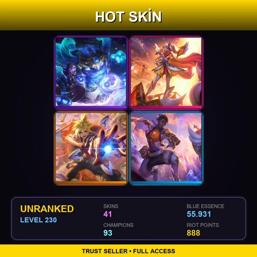 LAN | Lv230 | Unranked | 41 Skin | 93 Champ — Infernal Mordekaiser