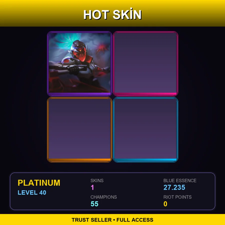 NA | Lv40 | Platinum | 1 Skin | 55 Champ