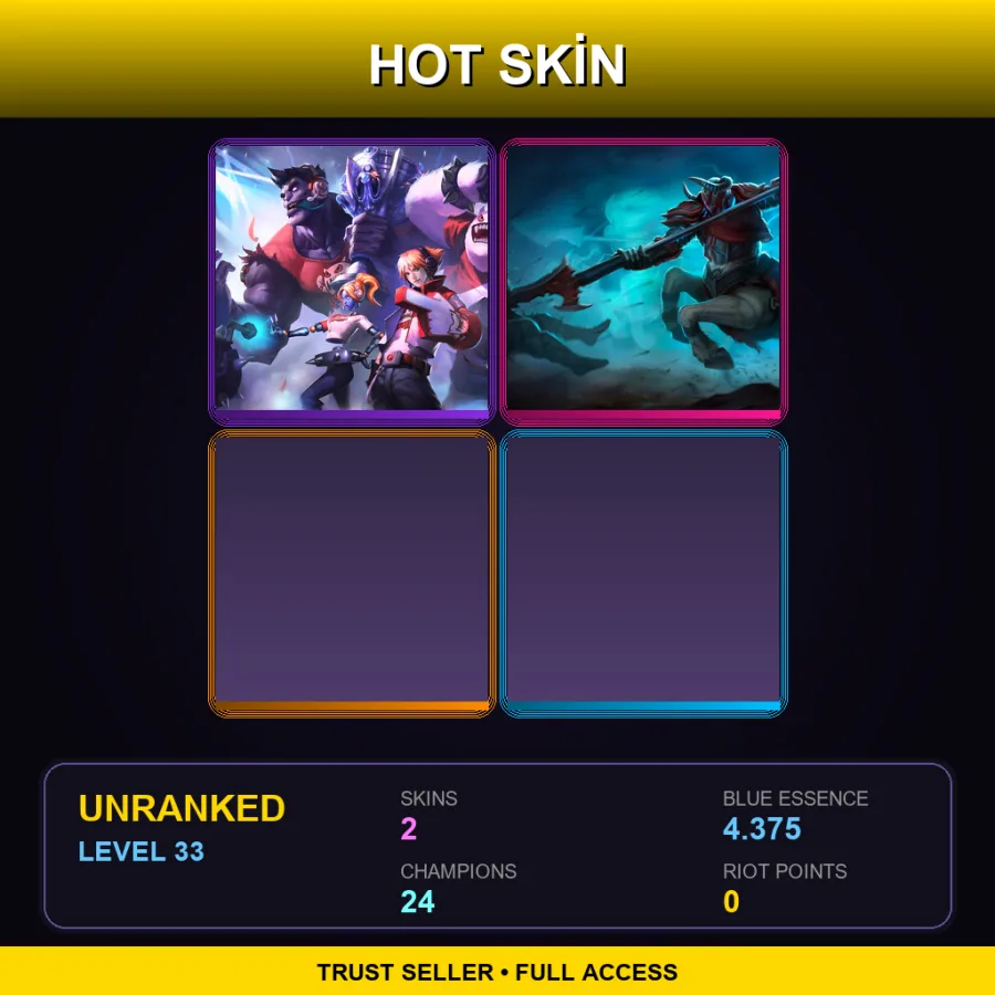 TR | Lv33 | Unranked | 2 Skin | 24 Champ