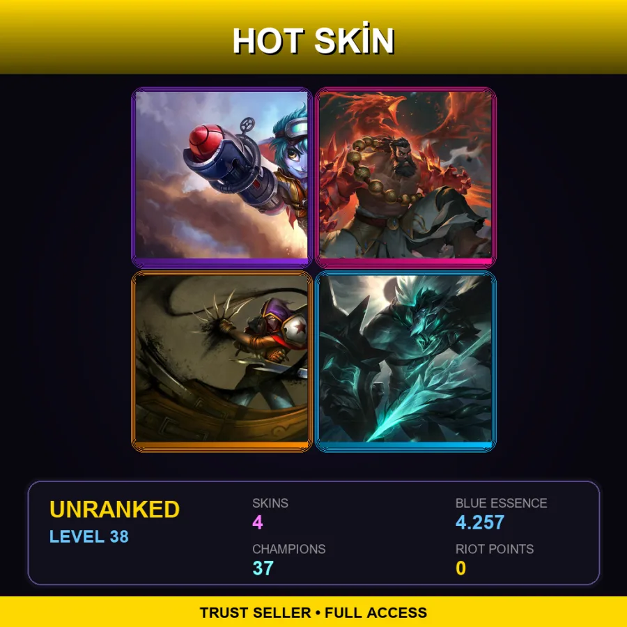 LAS | Lv38 | Unranked | 4 Skin | 37 Champ — Renegade Talon