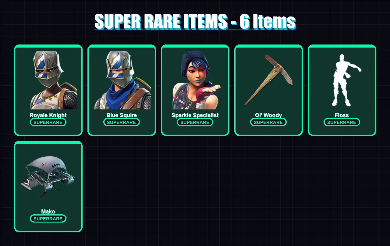 [PC] | Royale Knight | Blue Squire | Sparkle Specialist | Paradigm (Reality-659) | Twyn | 21 skin | 26 pickaxe | 19 emote | 34 glider | Lv441
