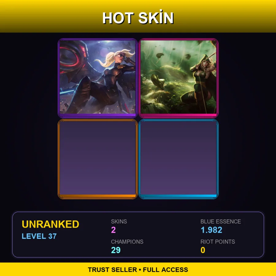 TR | Lv37 | Unranked | 2 Skin | 29 Champ