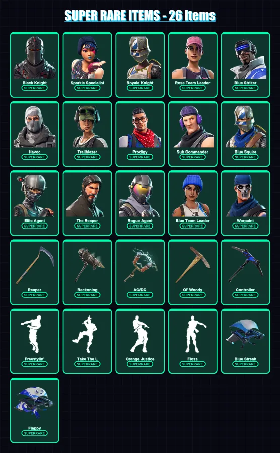 [PS4/PS5/XBOX/PC] | Black Knight | Sparkle Specialist | Royale Knight | 69 skin | Lv554