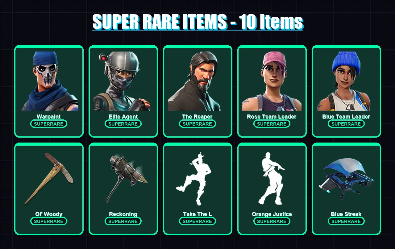 [PC/XBOX/PSN] | Warpaint | Elite Agent | The Reaper | Rose Team Leader | Blue Team Leader | 39 skin | 41 pickaxe | 41 emote | 38 glider | Lv476