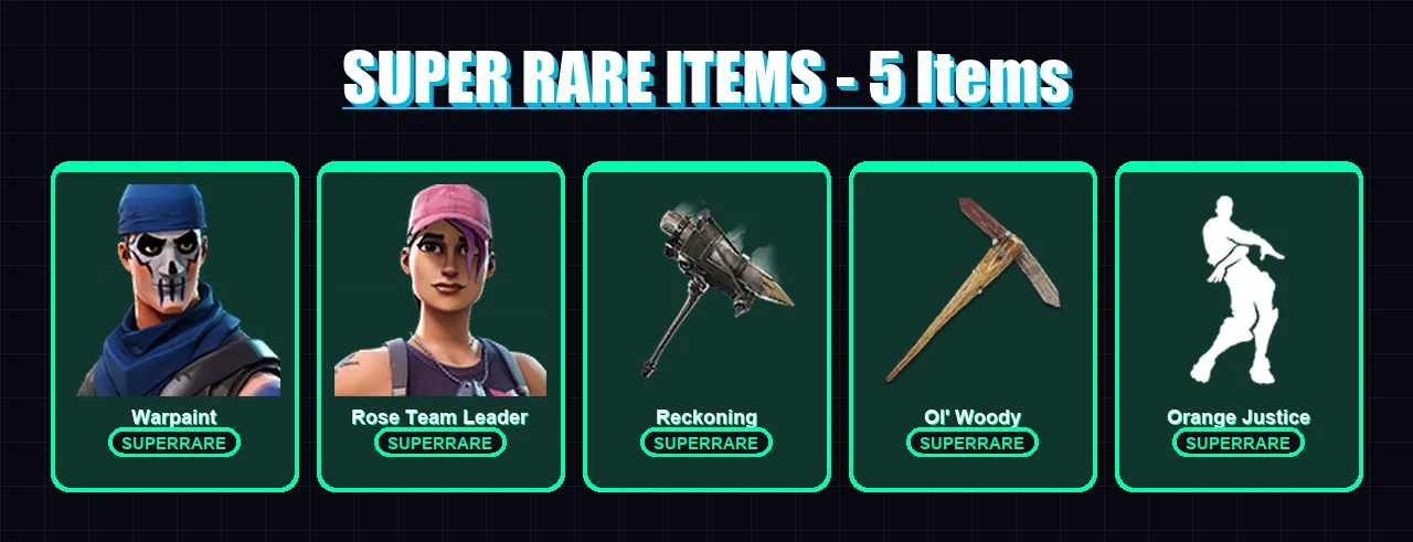 [PC/XBOX/PSN] | Warpaint | Rose Team Leader | Kymera | The Imagined | Ronin | 42 skin | 37 pickaxe | 39 emote | 43 glider | Lv424