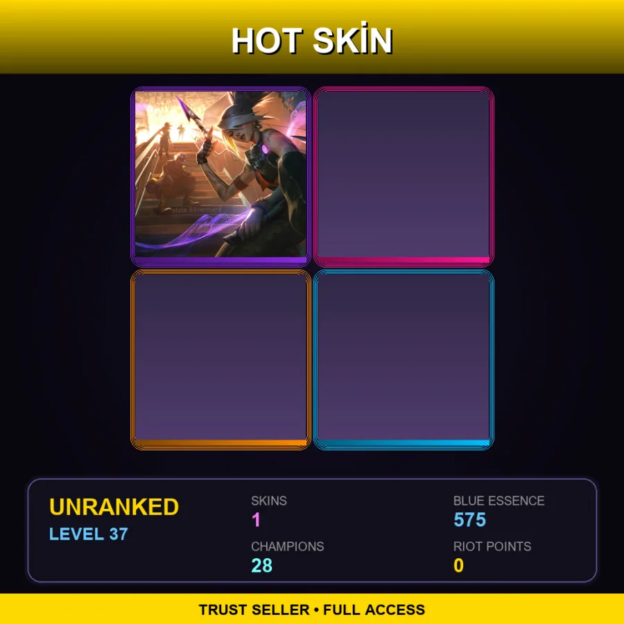 EUW | Lv37 | Unranked | 1 Skin | 28 Champ — LoL account