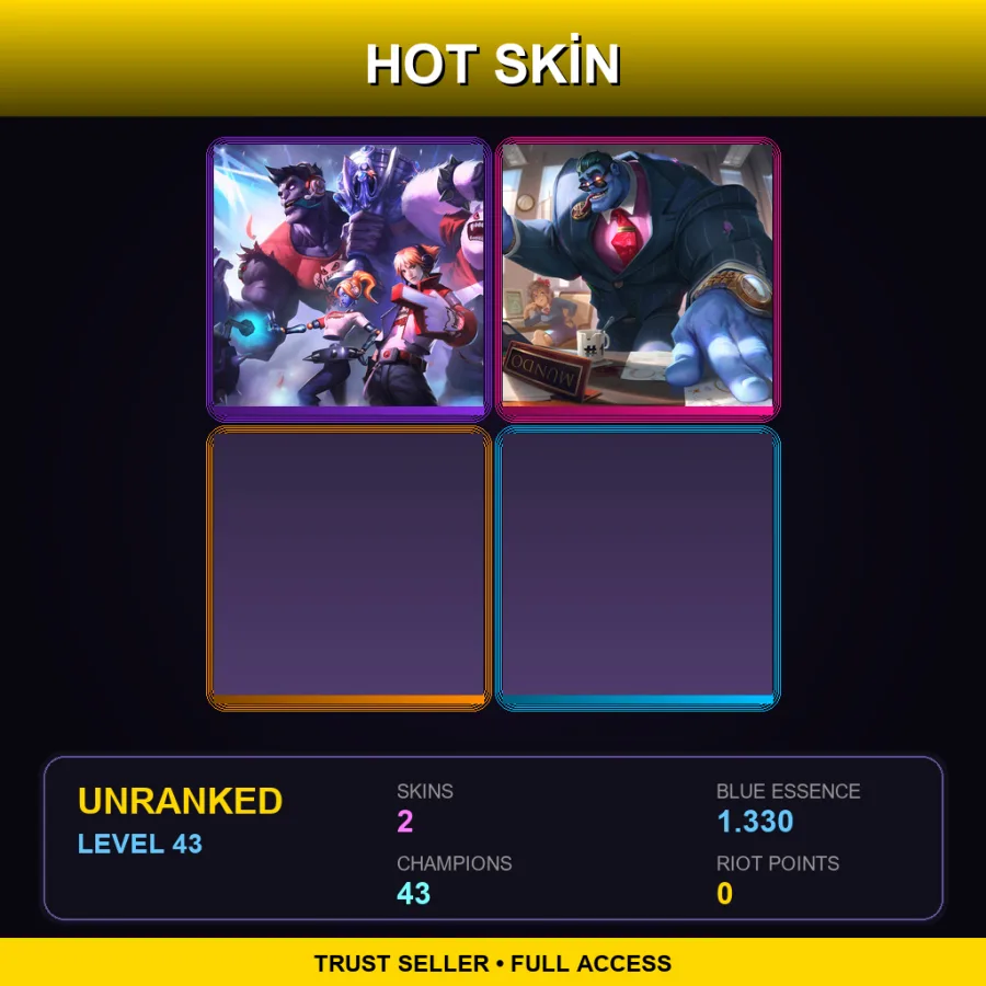 JP | Lv43 | Unranked | 2 Skin | 43 Champ