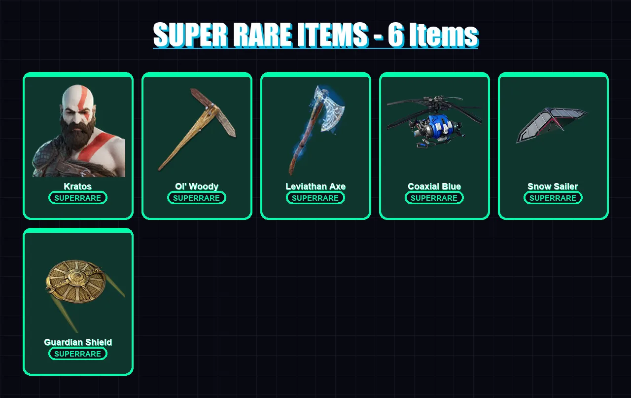 [PS4/PS5/XBOX/PC] | Kratos | Driftwalker | Galaxia | Fade | Snap | 96 skin | 121 pickaxe | 60 emote | 88 glider | Lv1037 — Fortnite account
