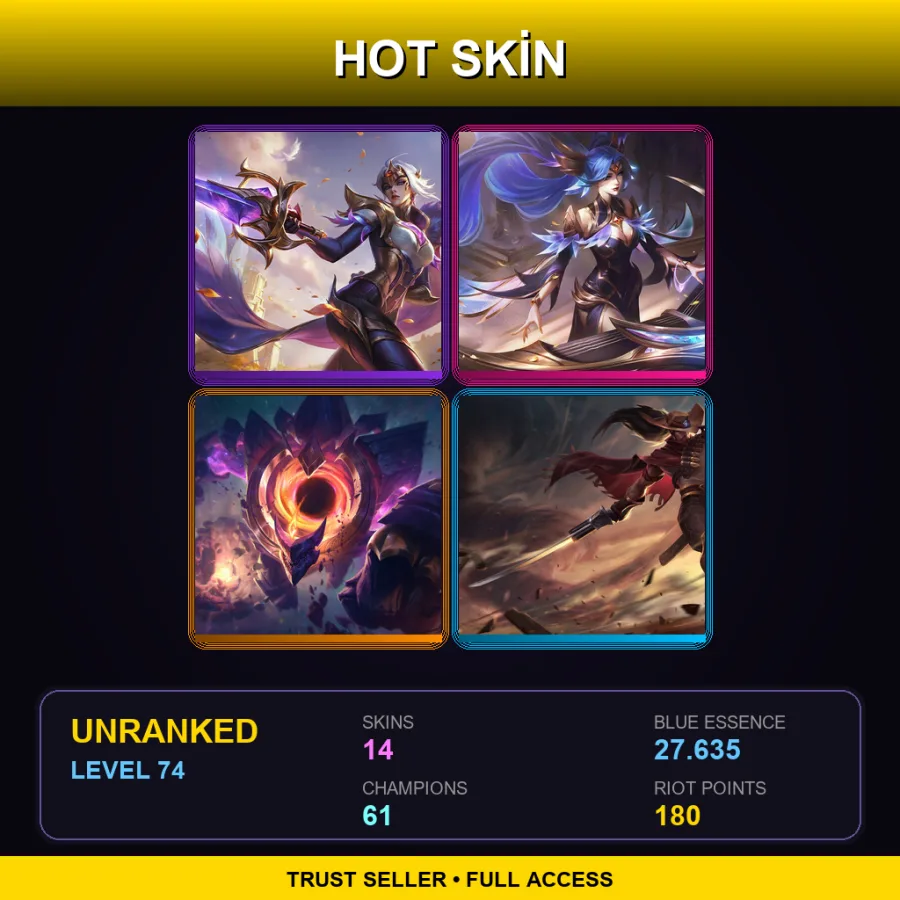 VN | Lv74 | Unranked | 14 Skin | 61 Champ