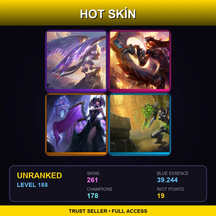 VN | Lv188 | Unranked | 261 Skin | 178 Champ